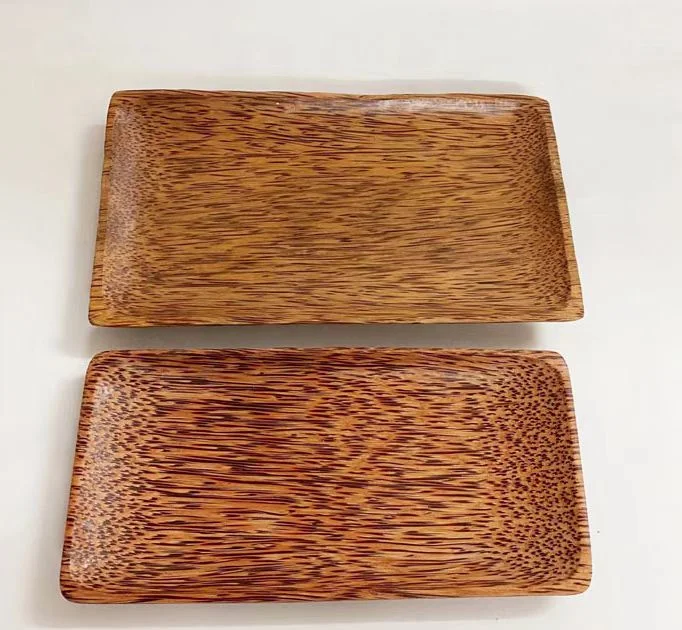 Square Round Rectangle Coconut Tray Serving Custom Wholesale Natural Wooden Serving Tray