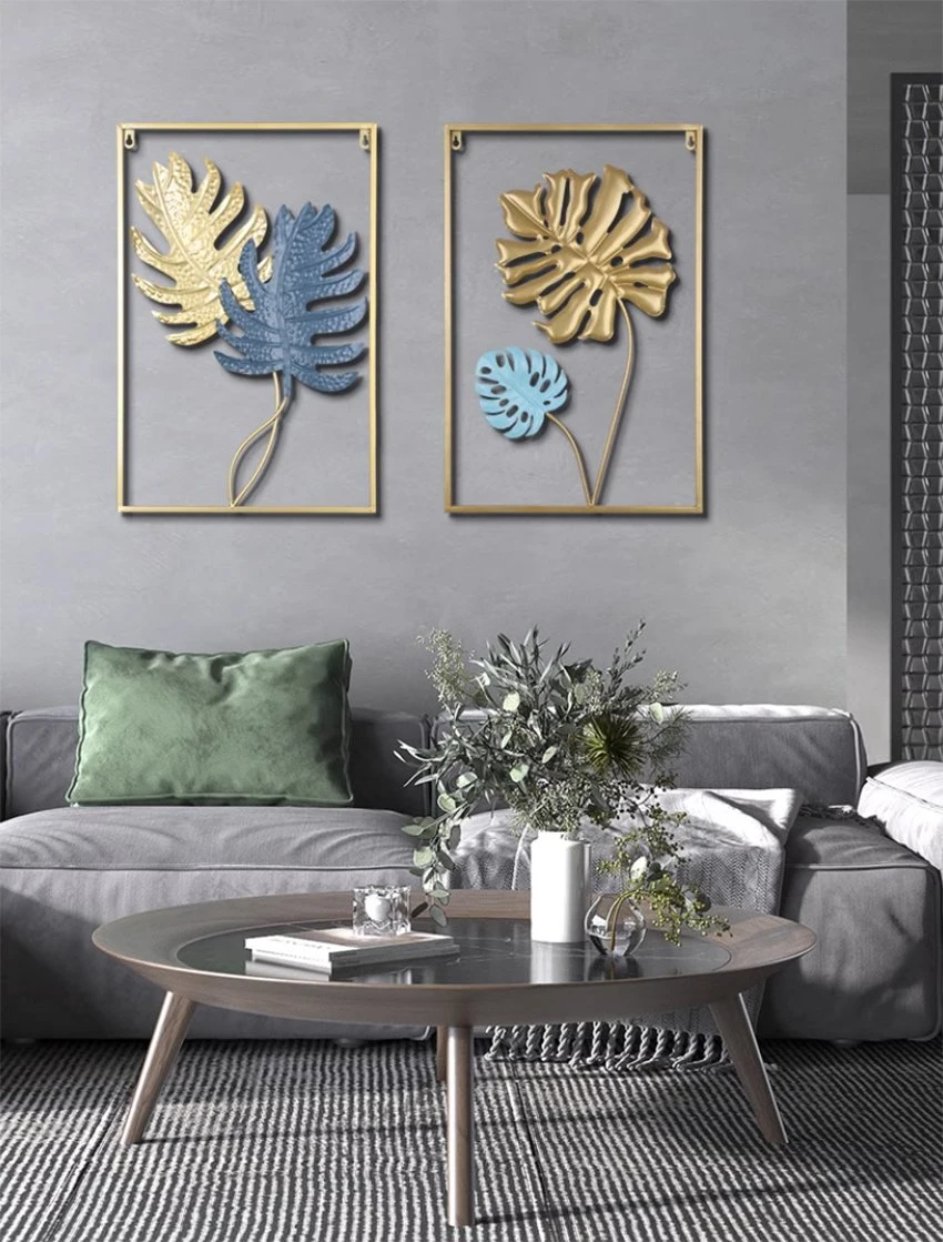 Modern Living Room Metal Iron Art Three-Dimensional Flower Wall Hanging Decoration