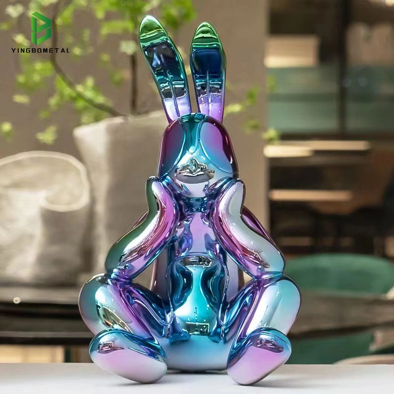 Easter Bunny Multicolor Shopping Mall Outdoor Park Hotel Lobby Decoration Sculpture