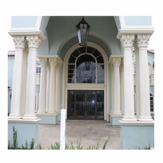Outdoor Construction Large Minimalist Style Granite Round Stone Pillars