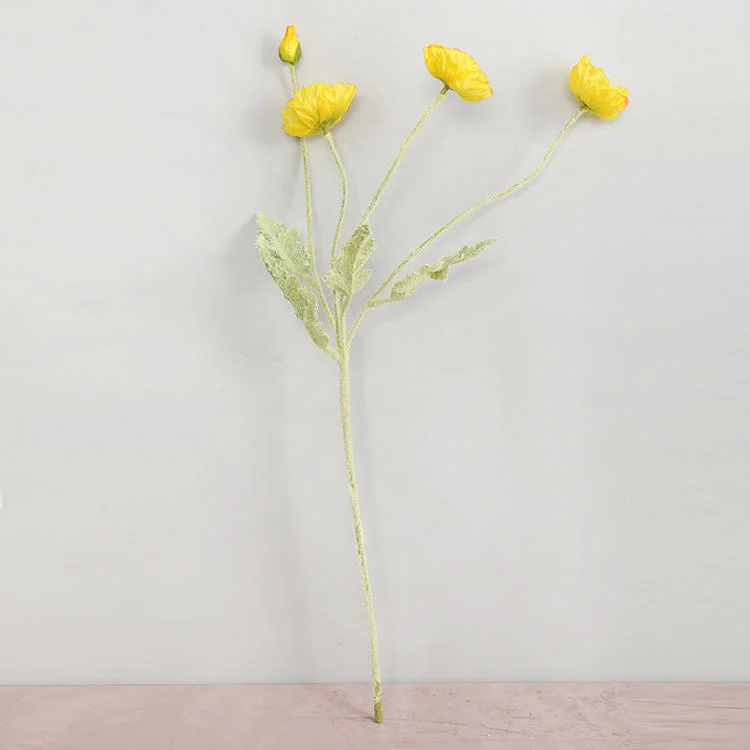 4 Head Corn Poppy Artificial Flower for Daisy Home Party Wedding Decor