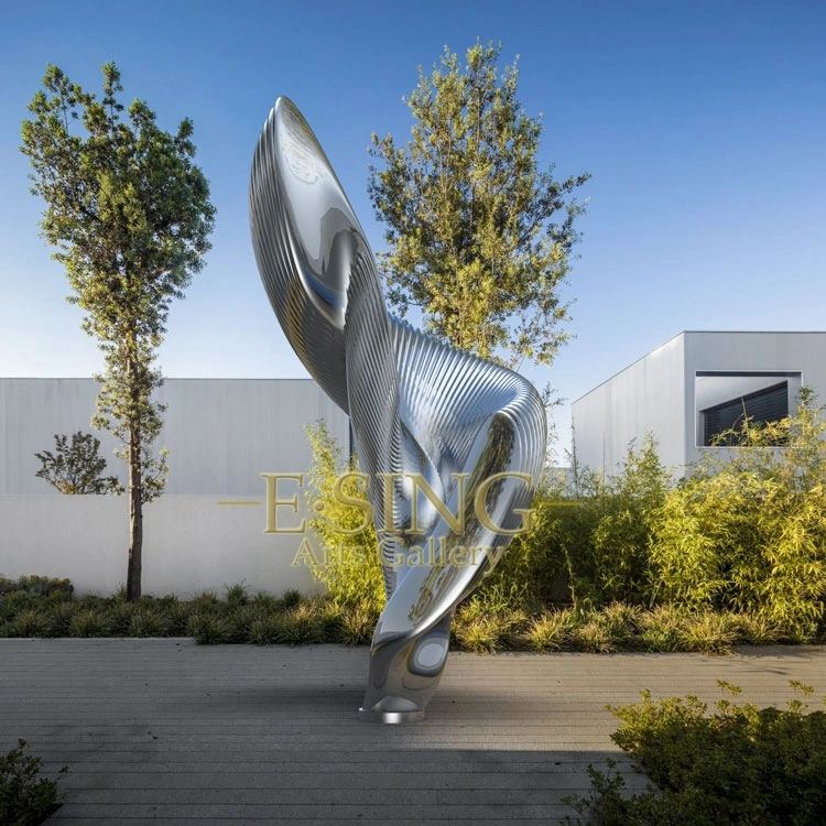 Outdoor Decoration Modern Mirror Polishing Stainless Steel Sculpture