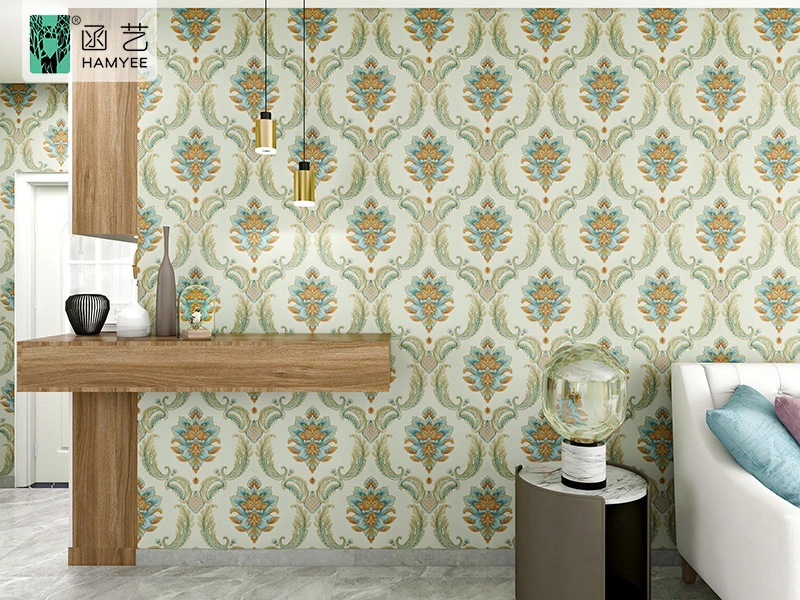 2022 Luxury Modern PVC Wall Paper Waterproof Floral Papier Peint Dinding 3D Home Wallpaper for Bedroom