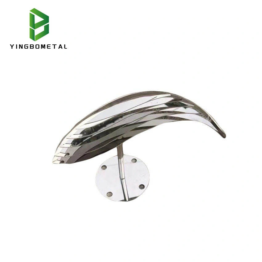 Modern Custom High Quality Mirror Polished Stainless Steel Abstract Fish Sculpture