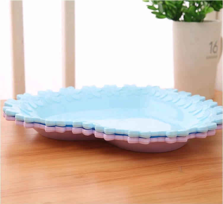 Fashion Design Heart-Shaped Plastic Fruit Plate