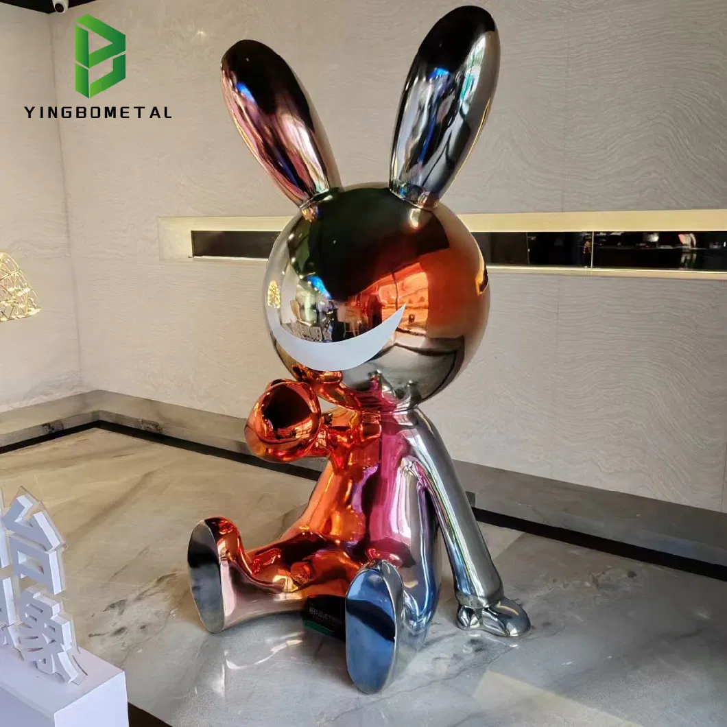 Easter Bunny Multicolor Shopping Mall Outdoor Park Hotel Lobby Decoration Sculpture