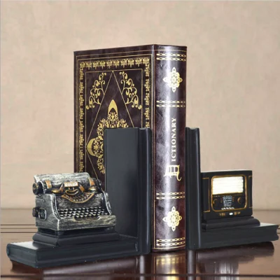 Resin Statues Vintage Tlr Camera Decorative Bronze Finish Bookend
