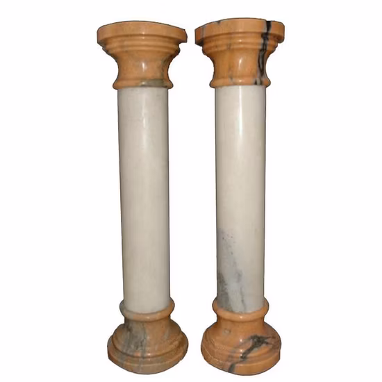Outdoor Construction Large Minimalist Style Granite Round Stone Pillars